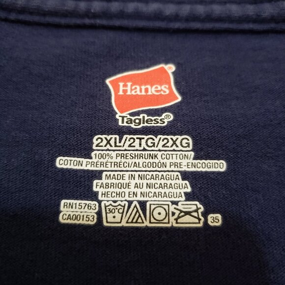 Woodworking T Shirt Mens 2XL Blue Short Sleeve I Could Build That Hanes Cotton - Picture 10 of 10